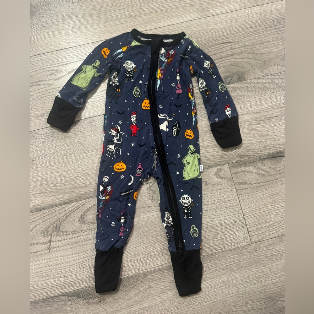Little Sleepies Navy Halloween Character One-Piece Footie Pajamas